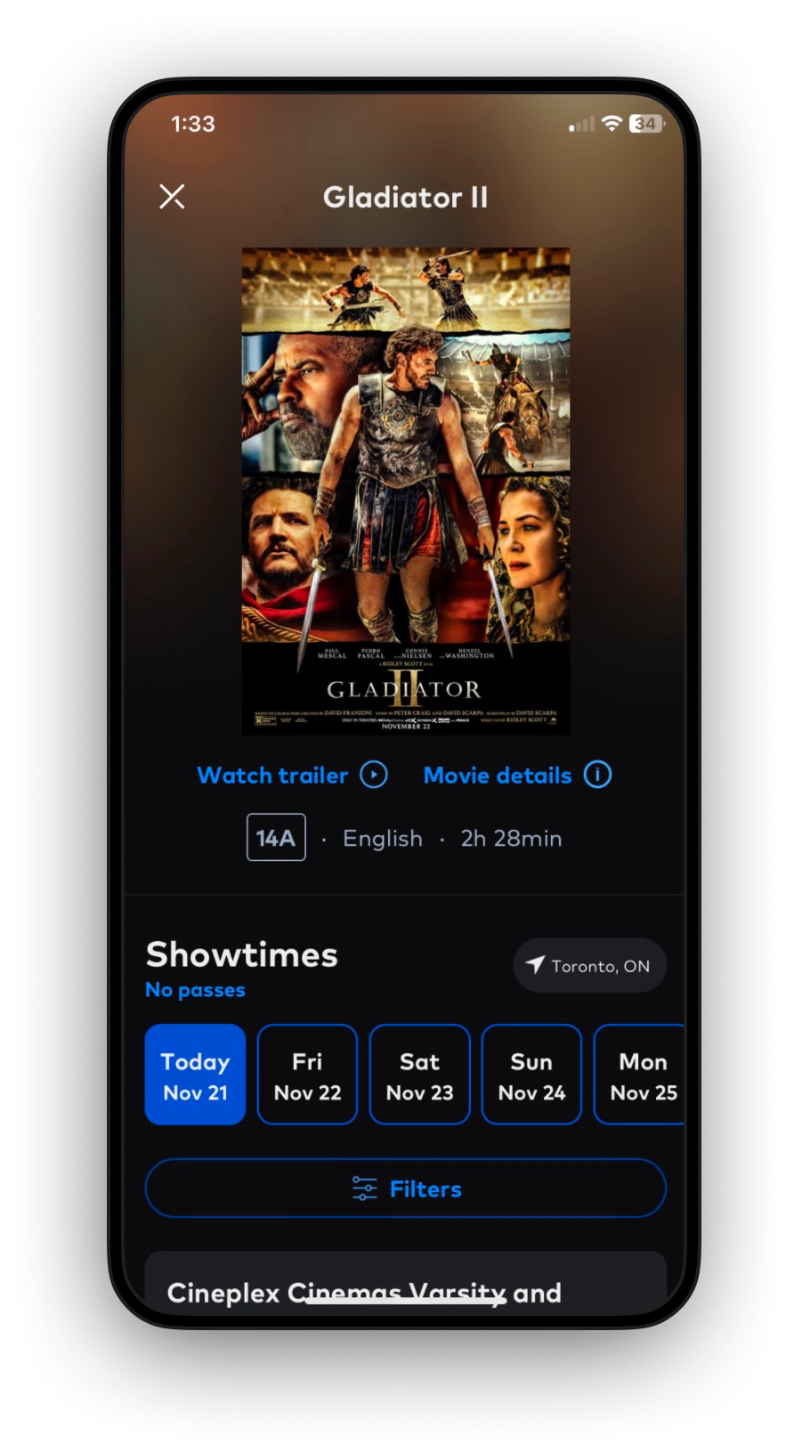 Cineplex Mobile App 3