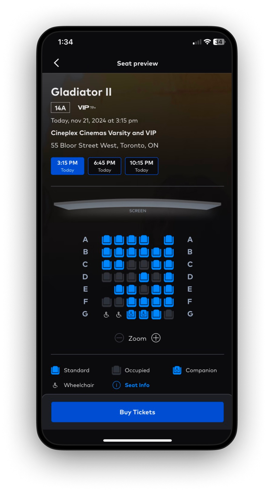 Cineplex Mobile App 4