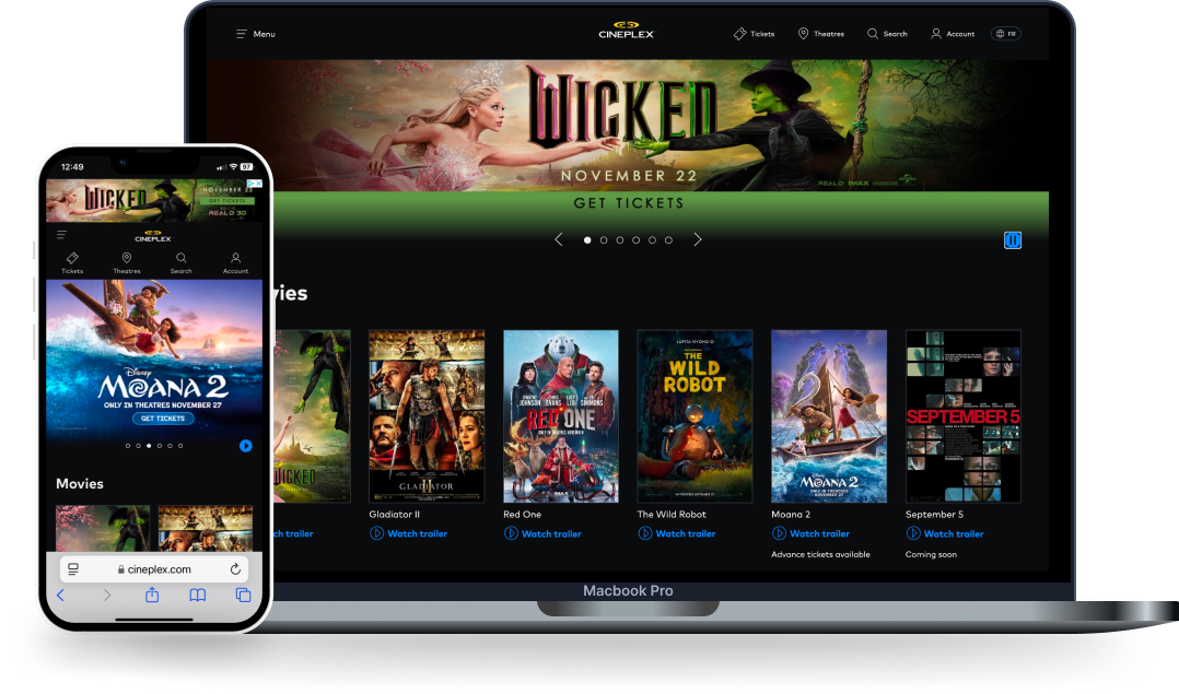 Cineplex website redesign